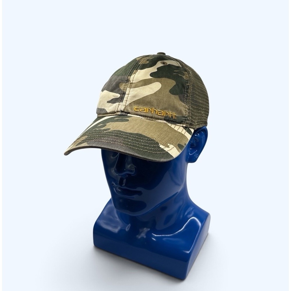 Carhartt 100141 Buffalo Mesh Back Trucker Hat Cap Camo Camouflage Snapback